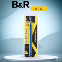 B&R BT-13 Precision Lengthened Anti-Static Stainless-Steel Tweezer