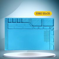 DIYFIX S180 55x35cm Silicone Pad Desk Blue Mat (Large)